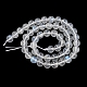 Natürliche runde Perlenstränge aus Regenbogenmondstein G-M263-D-02A-3