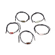 Adjustable Natural Mixed Gemstone Braided Bead Bracelets BJEW-JB03878-1