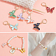 NBEADS 2 Pcs 2 Styles Bees Charm Knitting Row Counter Chains HJEW-AB00006-5