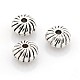 Antique Silver Plated Alloy Corrugated Beads PALLOY-N0003-02AS-1