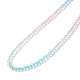 Bling-Glas-Halskette mit runden Perlen für Damen NJEW-PH01490-03-2