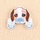 子犬のコンピュータ化された刺繍布アイロン/パッチの縫製  マスクと衣装のアクセサリー  アップリケ  ビーグル犬  カラフル  3.9x4.2cm DIY-F030-16S-1