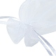 オーガンジー バッグ ジュエリー収納ポーチ  結婚式の好意パーティー メッシュ巾着ギフト バッグ  ホワイト  12x9cm OP-YW0001-01C-02-4