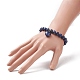 Natural Lapis Lazuli(Dyed) Beaded Bracelets BJEW-JB09039-01-4