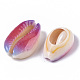 Printed Natural Cowrie Shell Beads SSHEL-R047-01-A03-3
