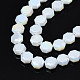 Electroplate opaco colore solido perle di vetro fili EGLA-N002-27-A07-3