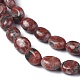 Chapelets de perles en jaspe de sésame rouge naturel / jaspe kiwi G-Z006-A24-2