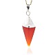 Pendule à cône pendentifs en agate rouge G-N0057-08-2