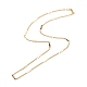 Латунные бордюрные цепочки с волнистым ожерельем для женщин NJEW-P265-40G-2