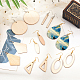 Olycraft bricolage kits de fabrication de boucles d'oreilles en bois non fini DIY-OC0003-99-6