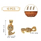 10Pcs Brass Micro Pave Clear Cubic Zirconia Pendants KK-SZ0005-51-2