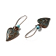 3 paires de boucles d'oreilles pendantes en alliage de coeur EJEW-G330-01R-4