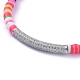 Handgefertigte Heishi Perlen Stretch Armbänder aus Fimo BJEW-JB05096-2