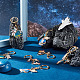 AHANDMAKER 8 Pcs Astronaut Planets Keychains KEYC-GA0001-25-5