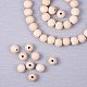Pandahall 50 pièces 12mm (1/2 pouces) perles d'espacement en bois naturel non fini boule ronde en bois perles en vrac artisanat bricolage fabrication de bijoux WOOD-PH0008-68B-LF-5