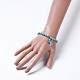 Dyed Synthetic Turquoise Beads Stretch Bracelets BJEW-JB04222-03-4