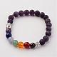 Natural Gemstone Beads Stretch Bracelets BJEW-JB02448-04-1