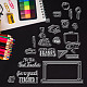 Globleland先生の日テーマクリアスタンプ学校用品DIYスクラップブッキングフォトジャーナルアルバム装飾クラフトを作るカード用のシリコンクリアスタンプシール DIY-WH0167-56-589-5