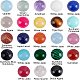 SUPERFINDINGS 46pcs 23 Style Gemstone Cabochons 6mm Half Round Stone Cabochons Flat Back Gemstone Cabochons for Earring Necklace Jewelry Making Craft G-GA0001-13-4