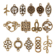 Arricraft 120 pièces 15 styles breloques de connecteur en alliage de style tibétain FIND-AR0001-91-1