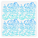 Modelli di stencil onde fingerinspire 11.8x11.8 pollice oceano onda del mare pittura stencil di plastica onda nautica bordo stencil quadrati riutilizzabili stencil per dipingere su pavimento in legno decorazione del tessuto della parete DIY-WH0391-0171-1