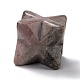 Sculpture en rhodochrosite naturelle cristal de guérison ornement étoile merkaba G-C234-02D-3
