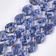 Fili di perle di diaspro macchia blu naturale X-G-S354-10-1