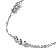 304 bracelets à maillons ronds en perles d'acier inoxydable pour femmes BJEW-D033-01P-2