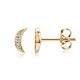 Brass Micro Pave Cubic Zirconia Stud Earrings EJEW-BB35386-G-1