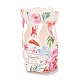 紙菓子箱  ジュエリーキャンディー結婚披露宴ギフト包装  リボン付き  六角形の花瓶  花柄  7.25x7.2x13.1cm CON-B005-11B-4