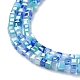 Brins de perles de verre de galvanoplastie de couleur dégradée X-GLAA-E042-05-B07-4
