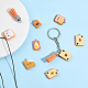 CHGCRAFT 9Sets Resin Bread Simulation Pendants Bread Resin Keychain Making Kits with Faux Suede Tassel Pendant and Iron Findings for DIY Crafts Keychains Making DIY-CA0005-18-4