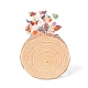 Chips de piedras preciosas naturales con árbol de dinero de alambre envuelto en latón en decoraciones de exhibición de base de madera DJEW-B007-05A-3