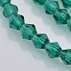 Sfaccettate perle di vetro bicone fili EGLA-P017-4mm-09-3