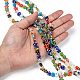 Star Handmade Millefiori Glass Beads Strands LK-R004-33-4