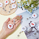 SUPERFINDINGS 10 Patterns White Retractable Nurses Badge Reels Plastic Medical Themed ID Tag Clips Flat Round Nursing Card Badge Holder for Office School Hospital Nurses Doctor Teacher Gift AJEW-FH0003-31-4