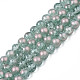 Hebras de perlas de vidrio craquelado translúcido CCG-T003-01H-1