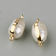 Conectores de eslabones de perlas naturales chapados PEAR-R065-30-1
