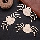 Adornos de recortes de madera en blanco de Halloween con forma de araña WOOD-L010-02-6