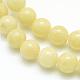 Chapelets de perles rondes en jade de Mashan naturelle G-D263-6mm-XS06-2