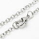 Natural Lava Rock Beads Pendant Necklaces NJEW-JN02007-01-3