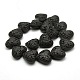 Chinoiserie Jewelry Making Cinnabar Carved Flower Heart Beads Strands CARL-O004-18-1