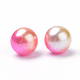 Cuentas de perlas de imitación acrílica arcoiris OACR-R065-4mm-04-2