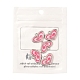 Pendentifs de charme de coeur d'émail d'alliage rose grands pour faire des cadeaux de fête des mères X-ENAM-19.5X19.5-6