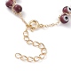 Bracelets de perles faits à la main au chalumeau mauvais œil BJEW-JB05856-02-3