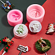 Moules en silicone de qualité alimentaire sur le thème de Noël DIY-PH0027-84-4