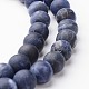 Frosted Round Natural Sodalite Bead Strands G-J346-25-8mm-1