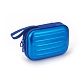 ブリキジッパーバッグ  ポータブル小銭入れ  名刺用  ドローバーボックス形状  ブルー  70x100mm CON-G005-A06-1