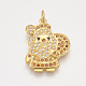 Brass Cubic Zirconia Pendants & Stud Earrings & Adjustable Rings Jewelry Sets SJEW-S043-01-6