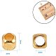 PandaHall Elite 120pcs Cube Brass Spacer Beads with Large Hole for DIY Jewelry Making KK-PH0034-78-2